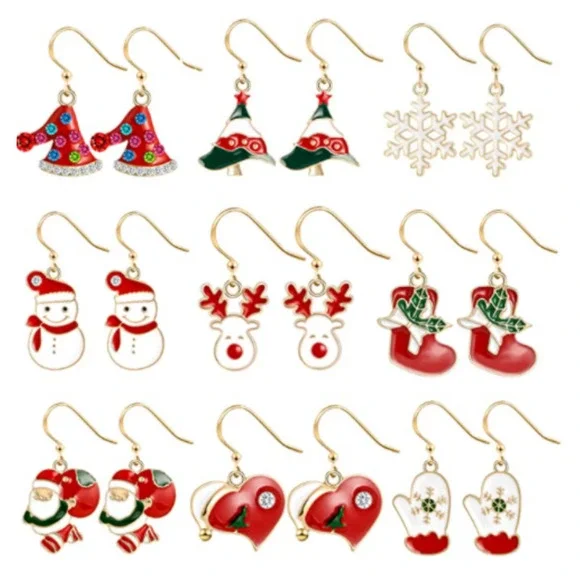 5/$25 CHRISTMAS Reindeers Jewelry Sale 100+ STYLES EARRINGS SALE DANGLE EARRING - Picture 6 of 7